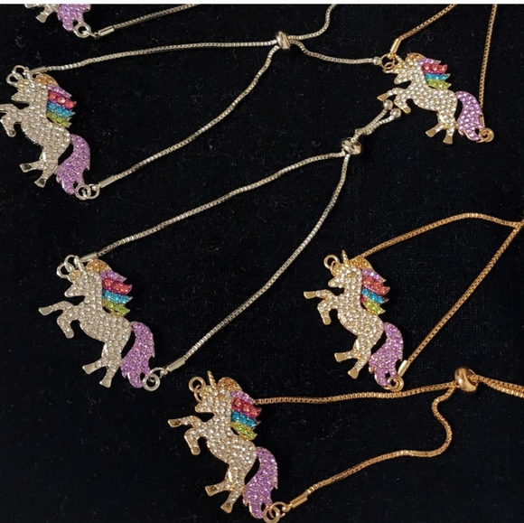 LAST ONE Unicorn Silver  Adjustable Girls Bracelet - Picture 6 of 9